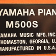 2001 Yamaha M500 Sheraton - Upright - Console Pianos